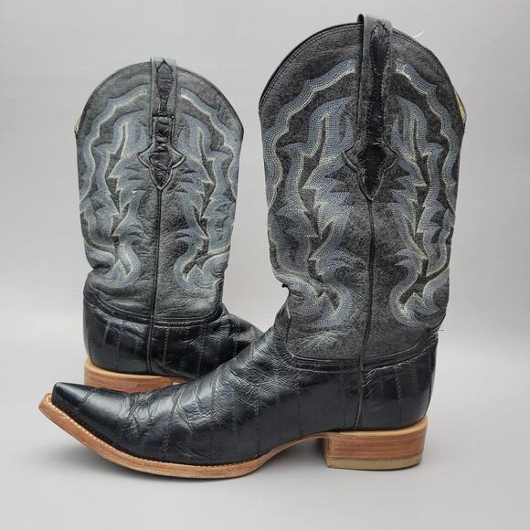 El General 1901 Men’s Cowboy Boots Size 9.5 Black Blue main image 10